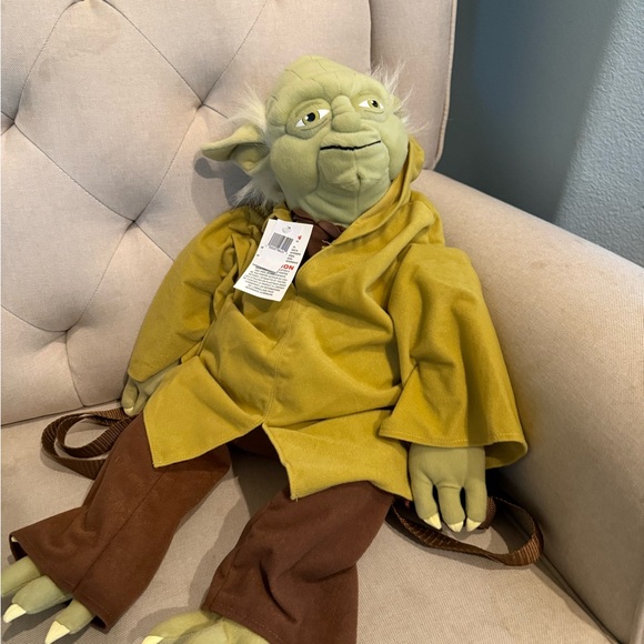 Disney Other - Green and Brown Disney Yoda Plush Backpack
